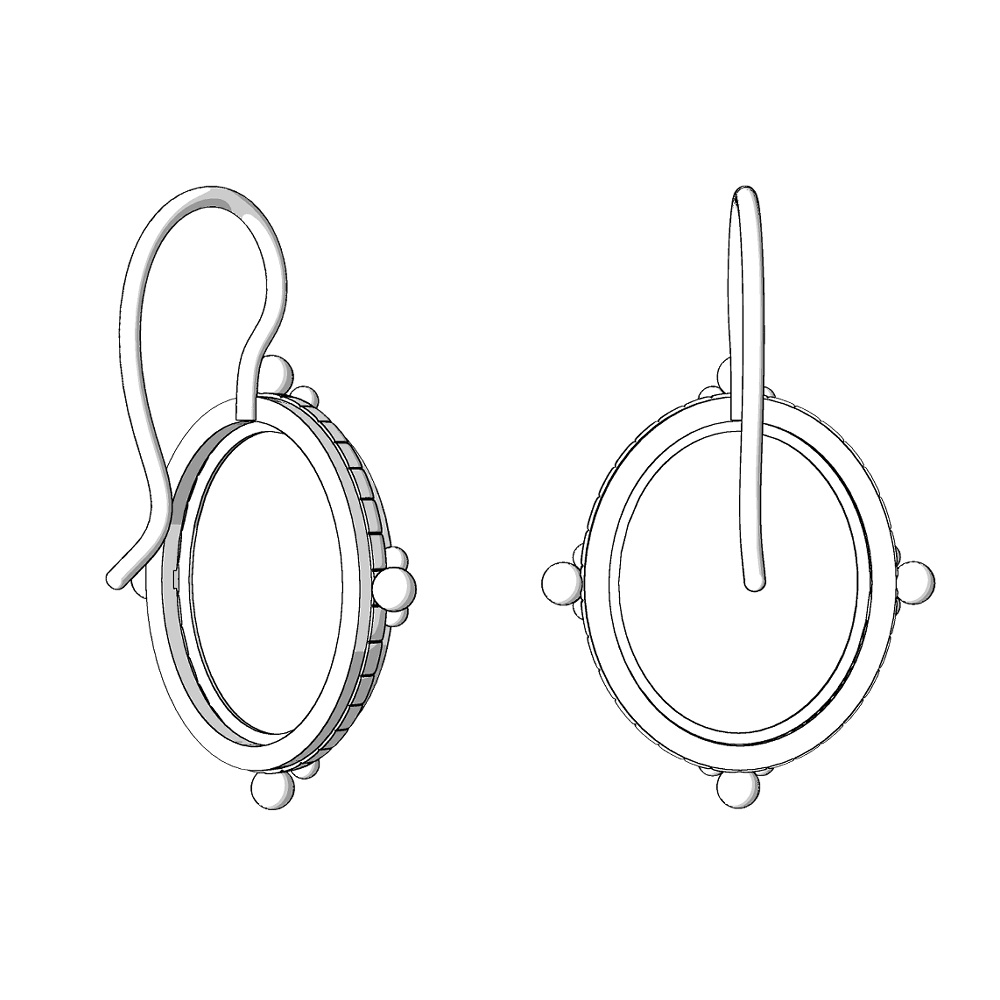 【3Dモデルデータ】ピアス7【Pierced earrings7】