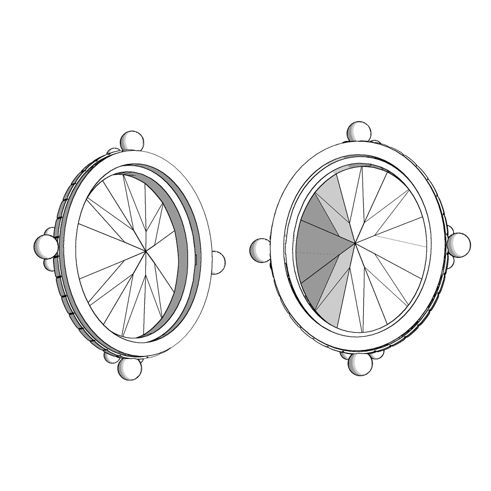 【3Dモデルデータ】ピアス7【Pierced earrings7】