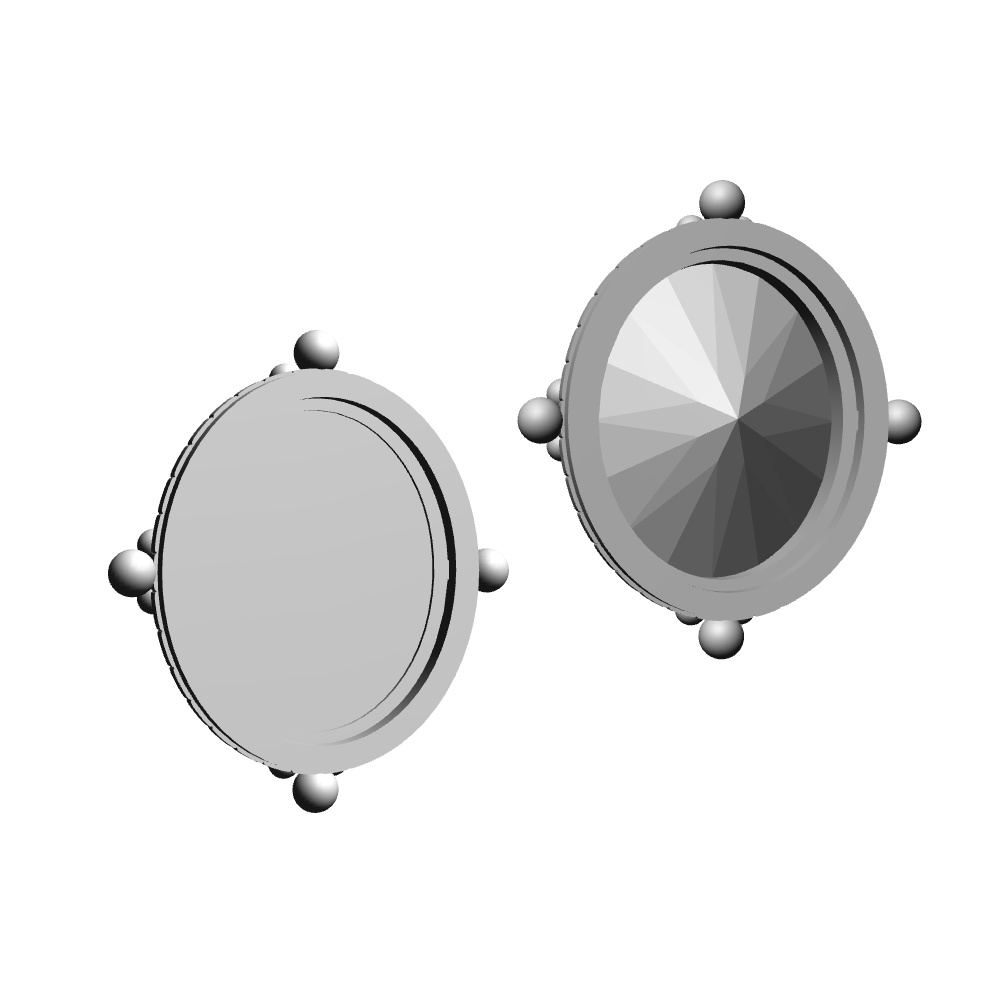 【3Dモデルデータ】ピアス7【Pierced earrings7】