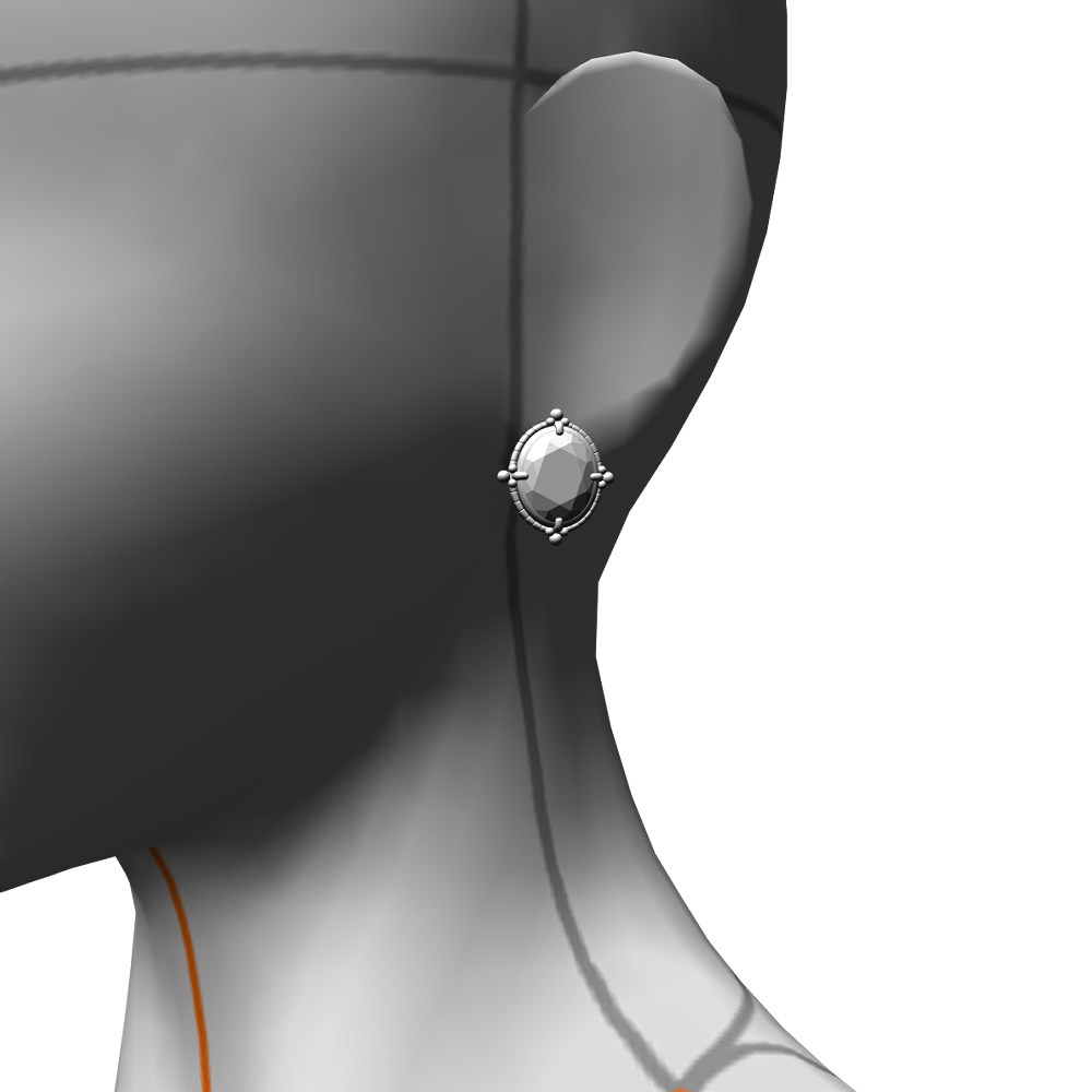 【3Dモデルデータ】ピアス7【Pierced earrings7】