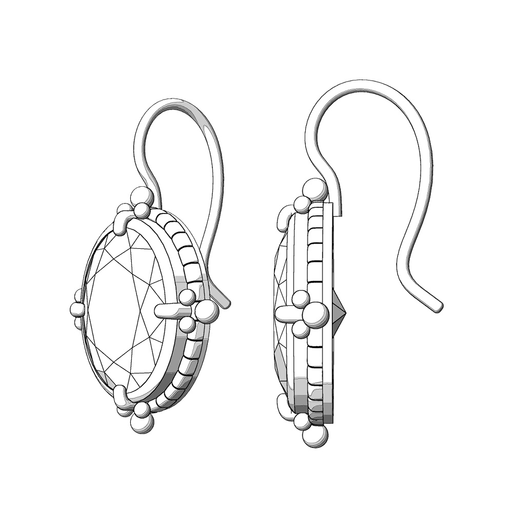 【3Dモデルデータ】ピアス7【Pierced earrings7】