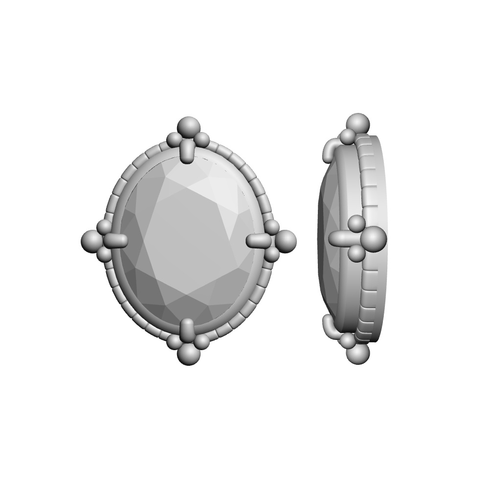 【3Dモデルデータ】ピアス7【Pierced earrings7】