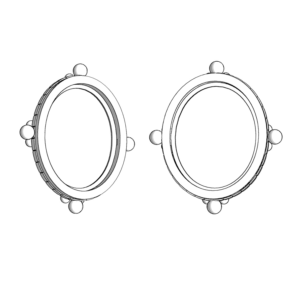 【3Dモデルデータ】ピアス7【Pierced earrings7】
