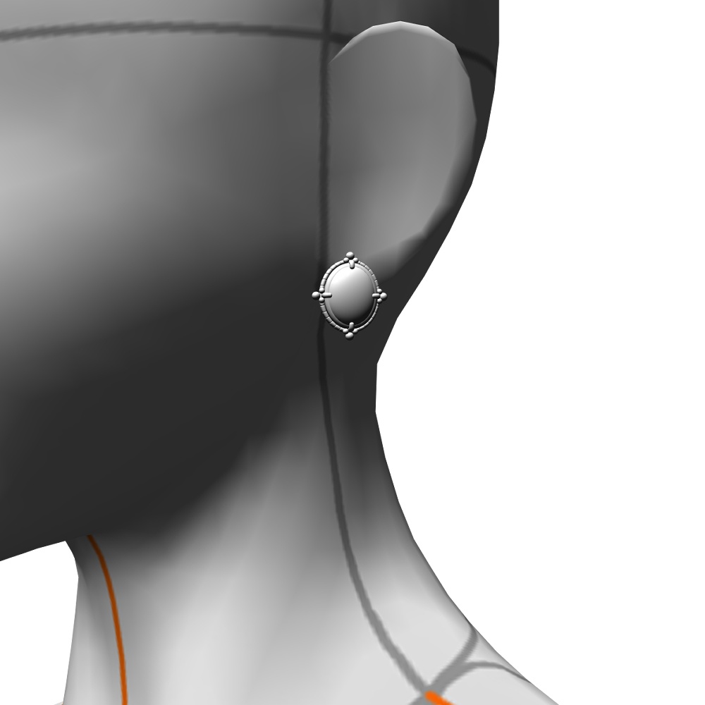 【3Dモデルデータ】ピアス7【Pierced earrings7】