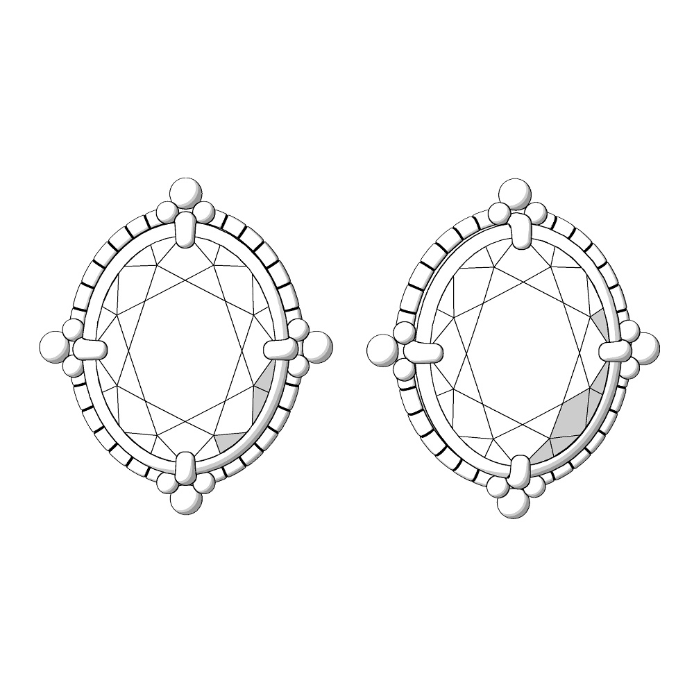 【3Dモデルデータ】ピアス7【Pierced earrings7】