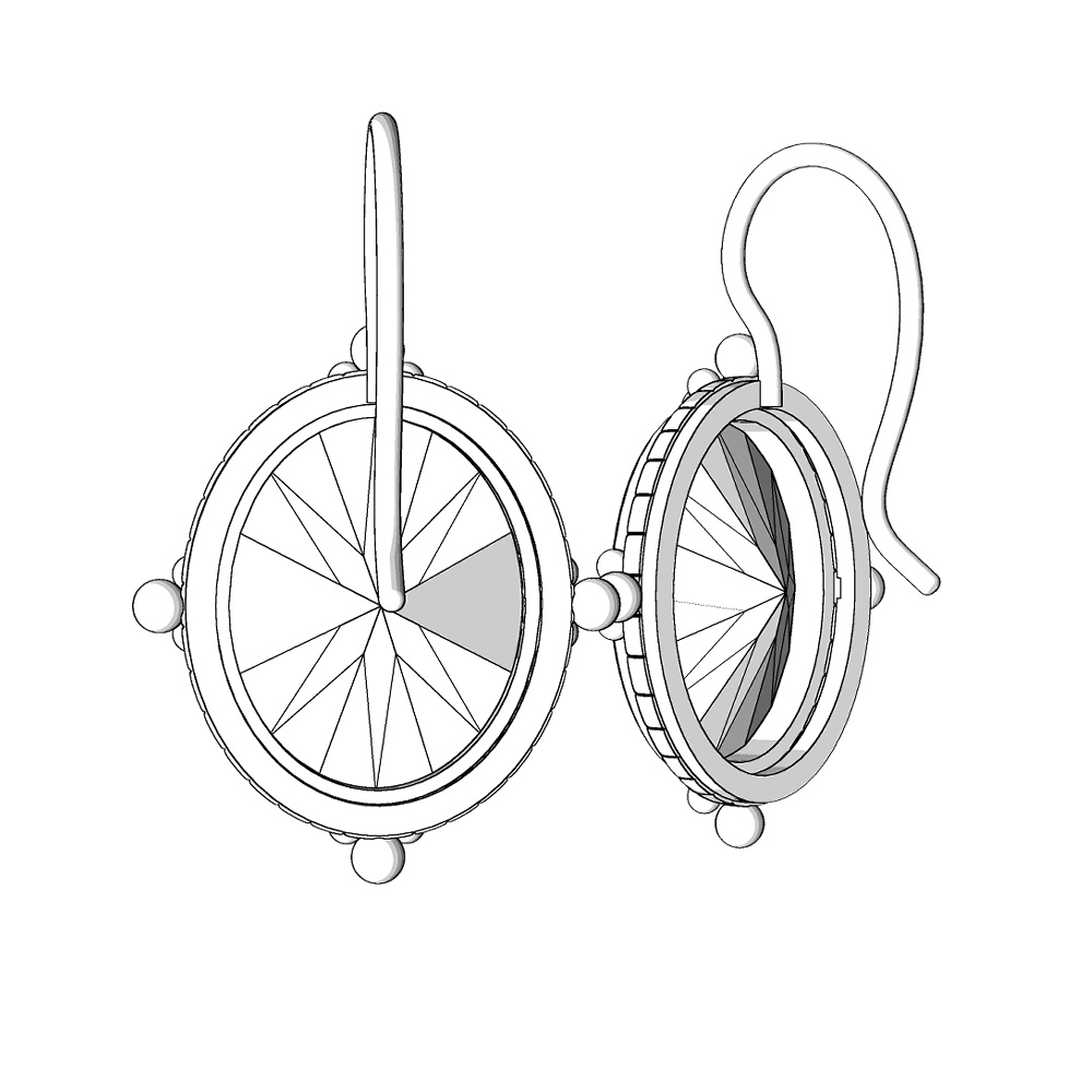 【3Dモデルデータ】ピアス7【Pierced earrings7】