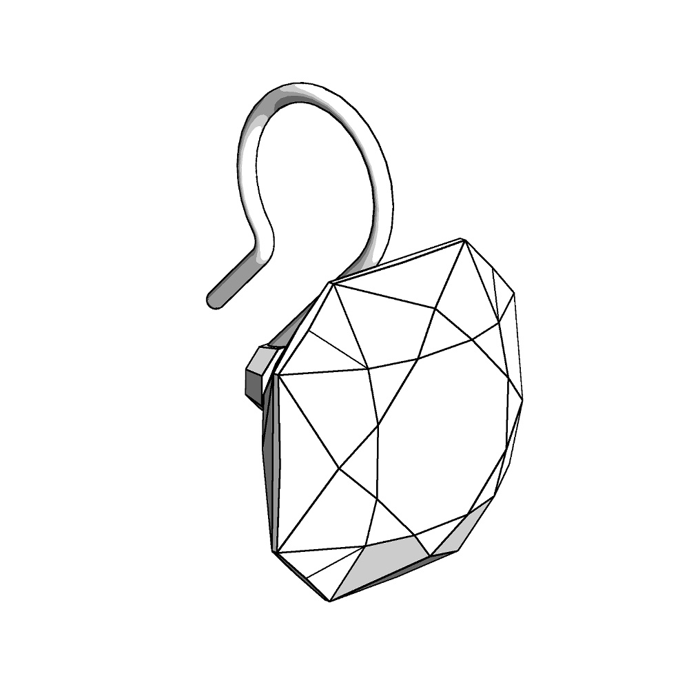 【3Dモデルデータ】リング16+ピアス8【Pierced ring16+earrings8】