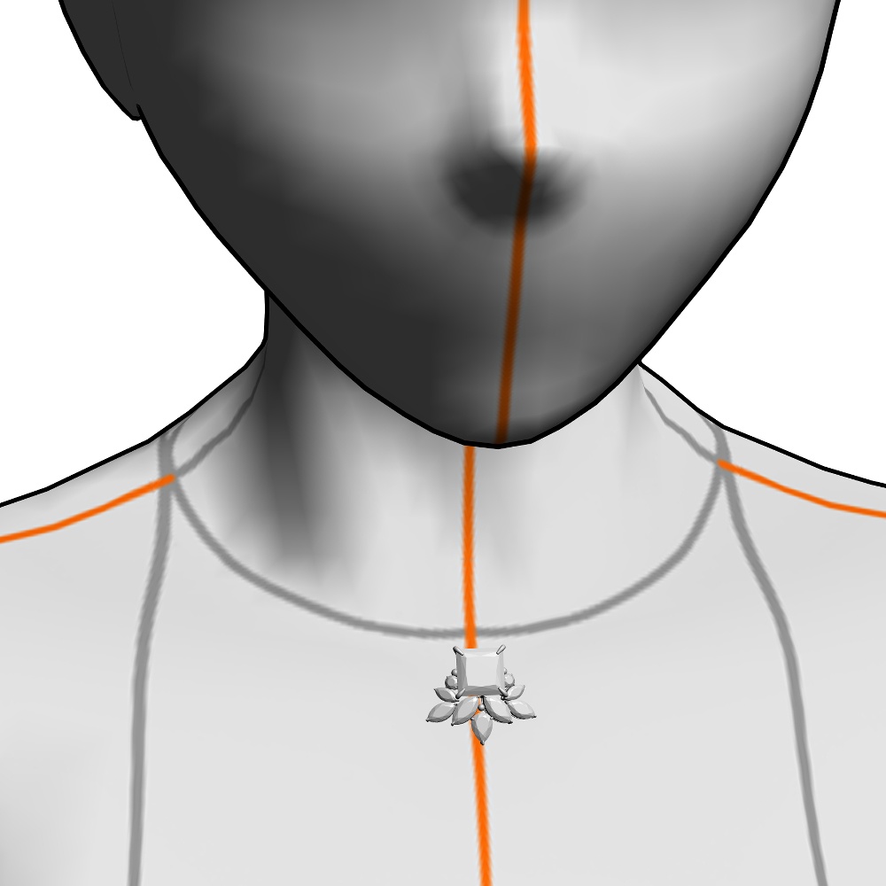 【3Dモデルデータ】ピアス11 : ペンダント兼用 各2種類【Pierced earring11】