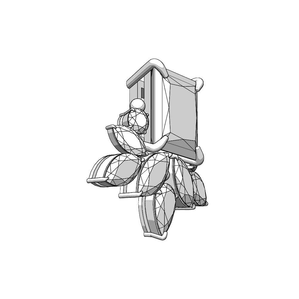 【3Dモデルデータ】ピアス11 : ペンダント兼用 各2種類【Pierced earring11】