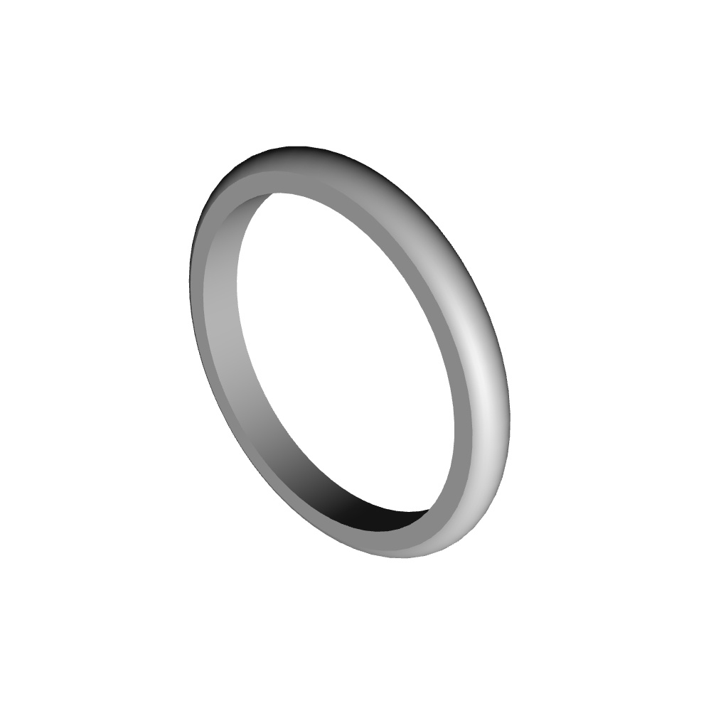 【3Dモデルデータ】リング20 : ケース付きのペアリング(ハーフエタニティリング+甲丸)【3Dmodel deta partnerring20】