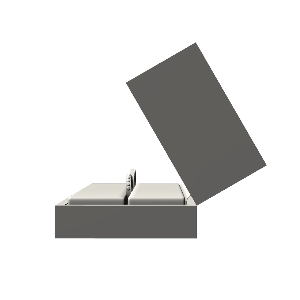 【3Dモデルデータ】リング21 : ケース付きのペアリング(レール留めのハーフエタニティ+平打ち)【3Dmodel deta partnerring21】