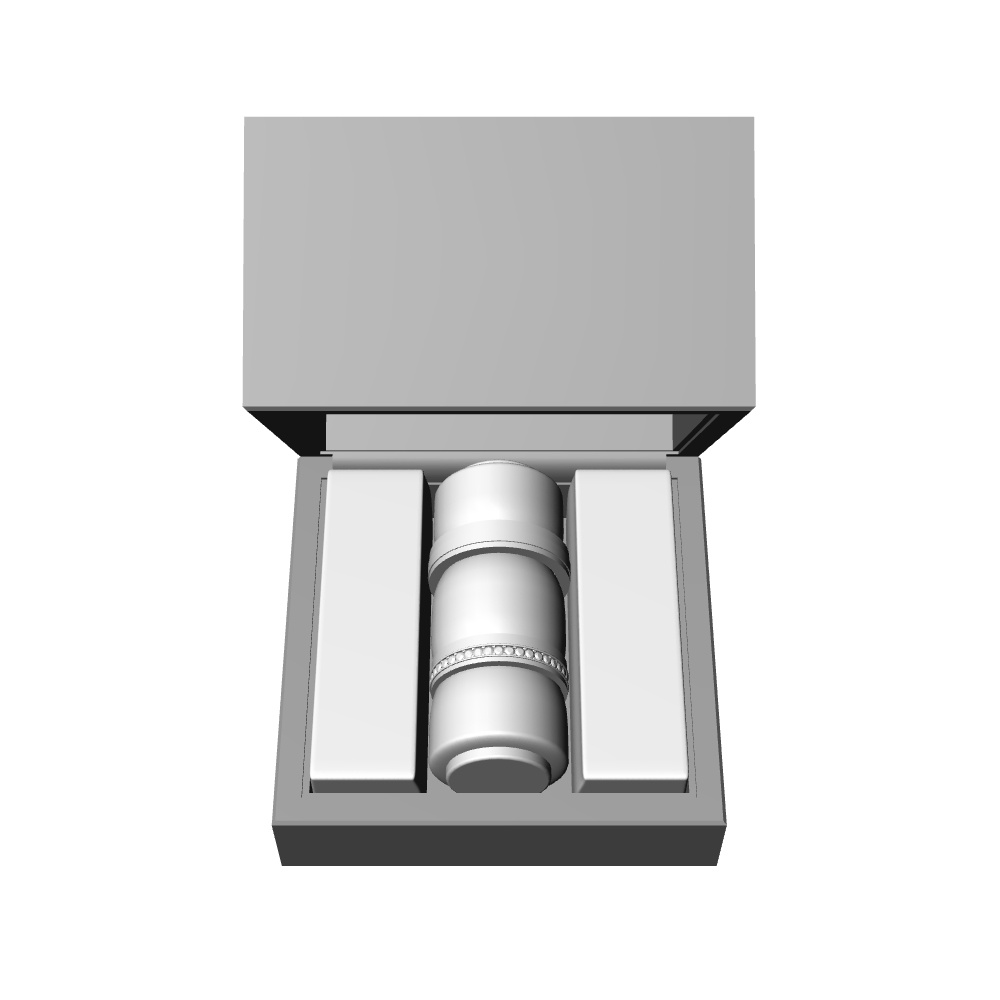 【3Dモデルデータ】リング22 : ケース付きのペアリング【3Dmodel deta partnerring22】