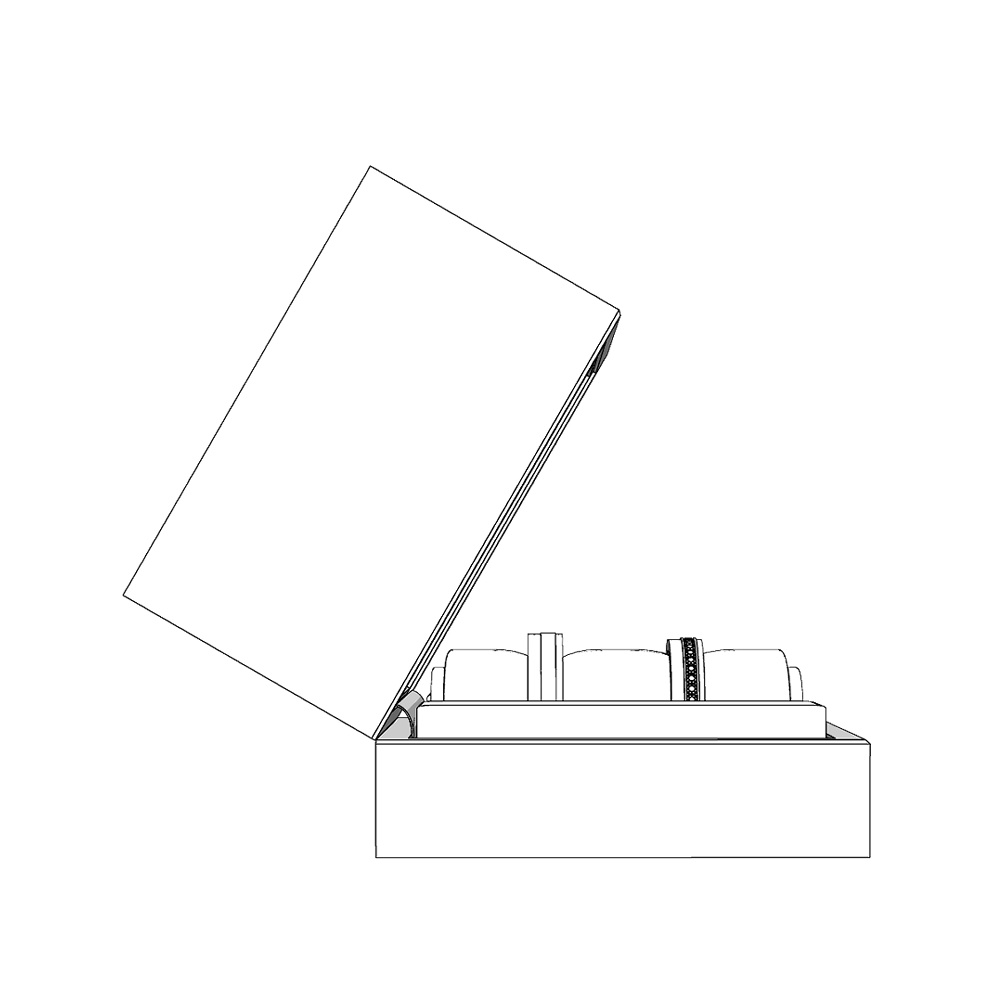 【3Dモデルデータ】リング22 : ケース付きのペアリング【3Dmodel deta partnerring22】