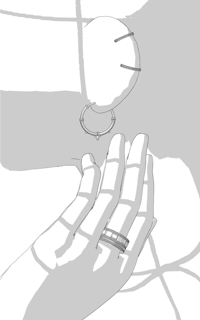 【3Dモデルデータ】ピアス13【Pierced earrings13】