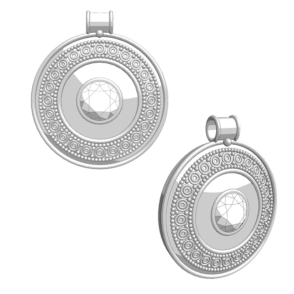 【3Dモデルデータ】ペンダント9【3D model pendant9】