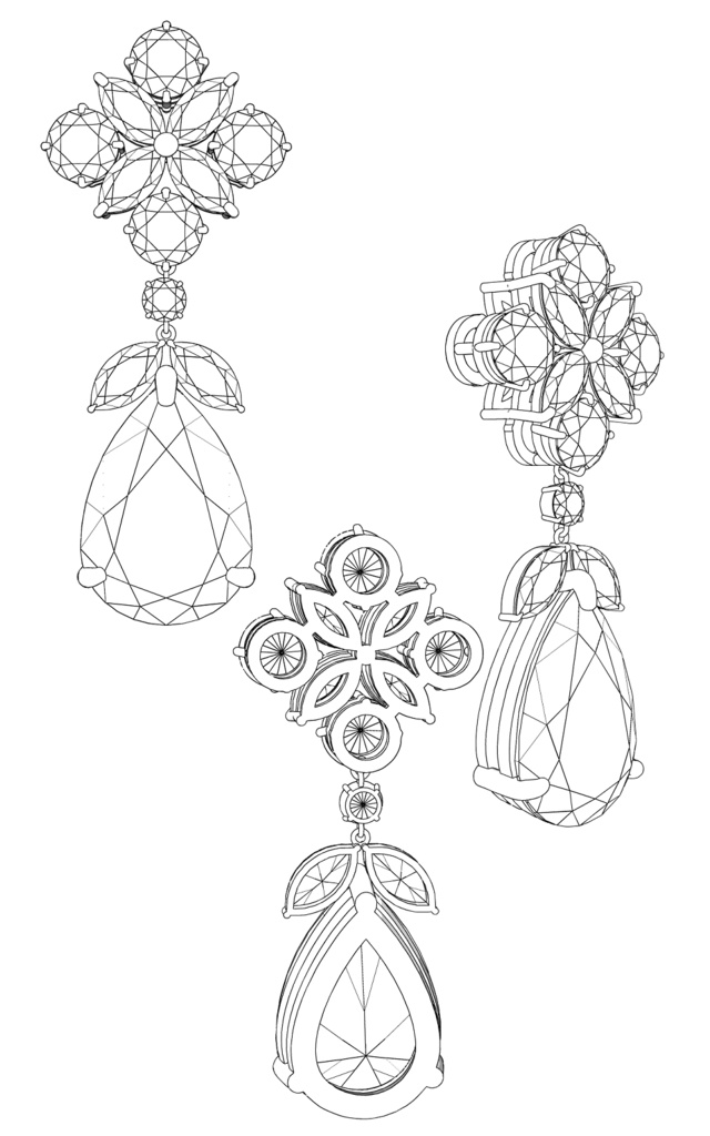 【3Dモデルデータ】ピアス14【Pierced earrings14】