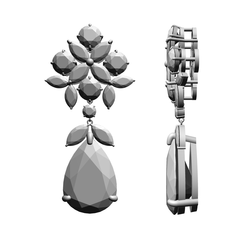 【3Dモデルデータ】ピアス14【Pierced earrings14】