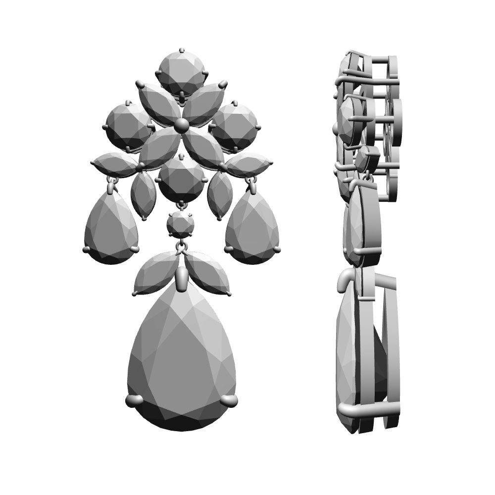 【3Dモデルデータ】ピアス14【Pierced earrings14】