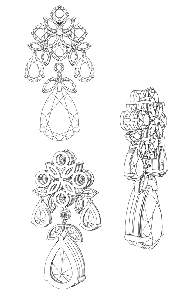 【3Dモデルデータ】ピアス14【Pierced earrings14】