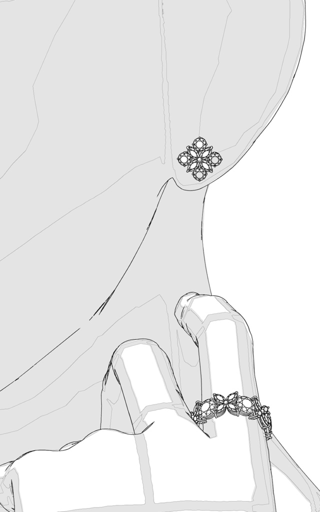 【3Dモデルデータ】ピアス14【Pierced earrings14】