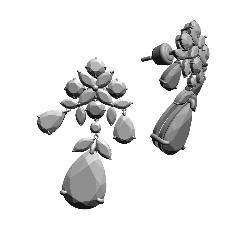 【3Dモデルデータ】ピアス14【Pierced earrings14】