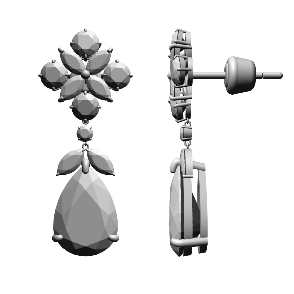 【3Dモデルデータ】ピアス14【Pierced earrings14】