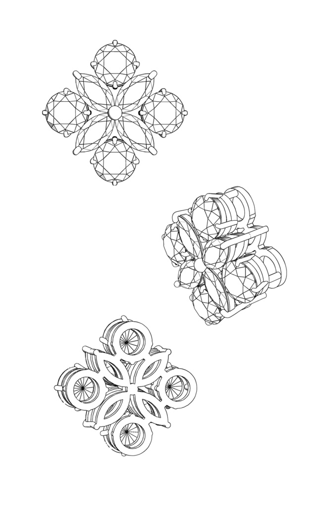 【3Dモデルデータ】ピアス14【Pierced earrings14】