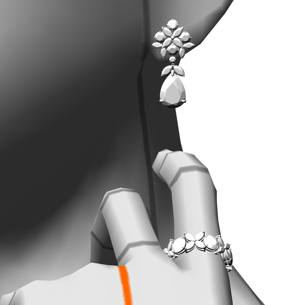 【3Dモデルデータ】ピアス14【Pierced earrings14】