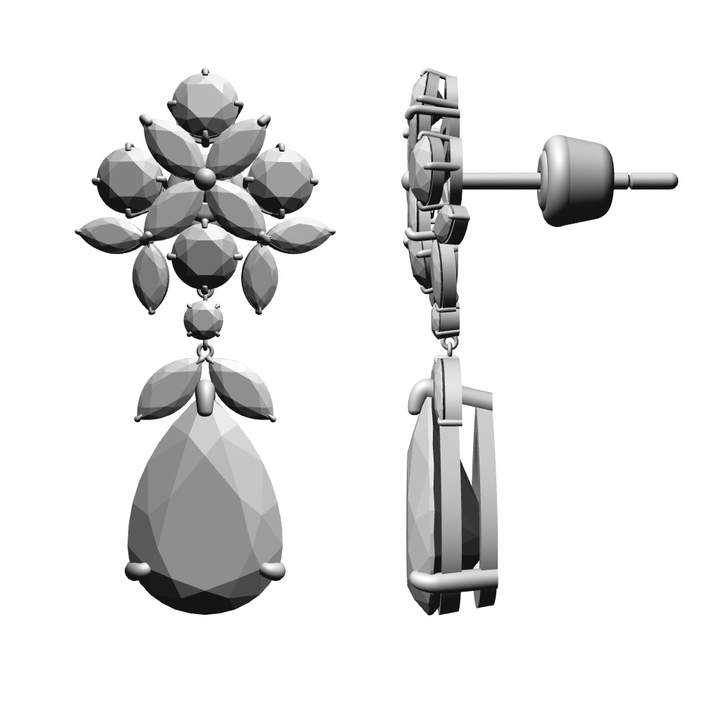 【3Dモデルデータ】ピアス14【Pierced earrings14】