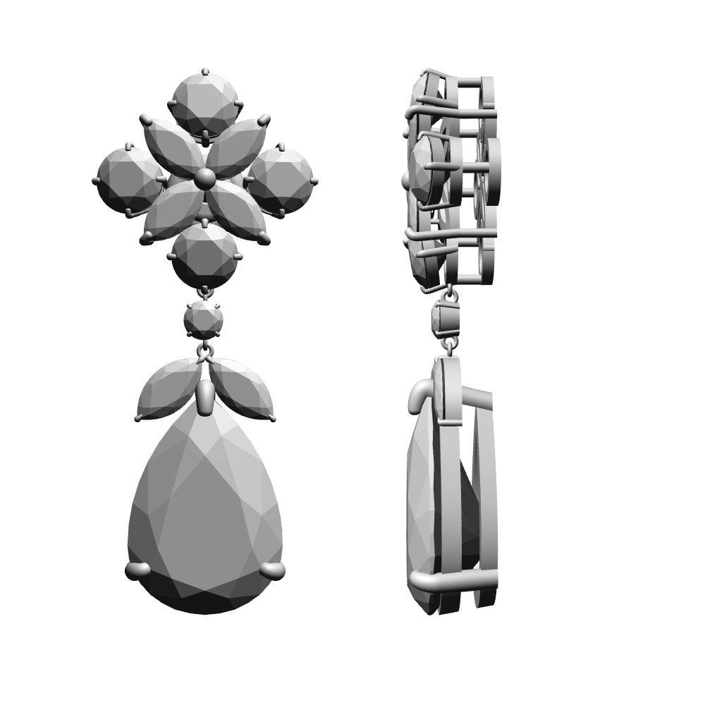 【3Dモデルデータ】ピアス14【Pierced earrings14】