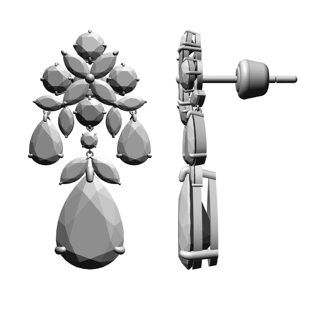 【3Dモデルデータ】ピアス14【Pierced earrings14】