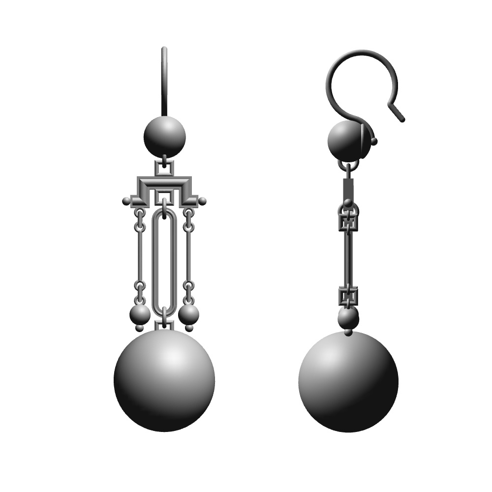 【3Dモデルデータ】ピアス15【Pierced earrings15】