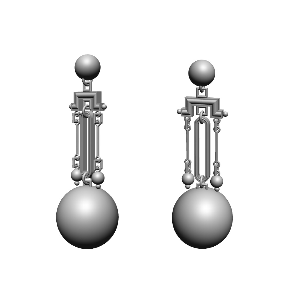 【3Dモデルデータ】ピアス15【Pierced earrings15】