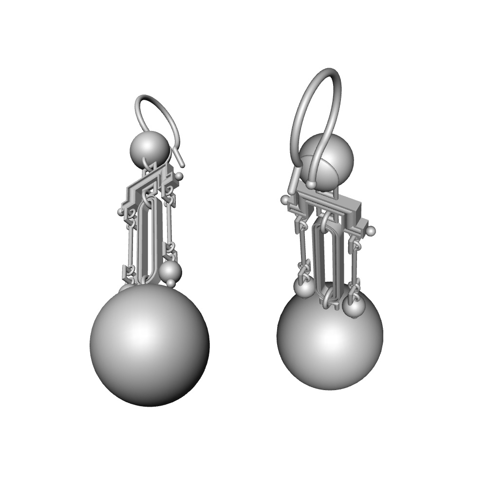 【3Dモデルデータ】ピアス15【Pierced earrings15】