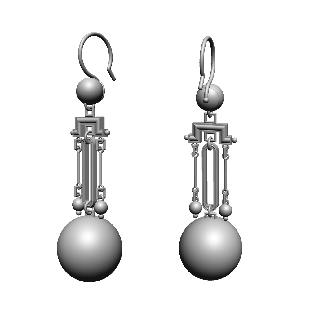 【3Dモデルデータ】ピアス15【Pierced earrings15】