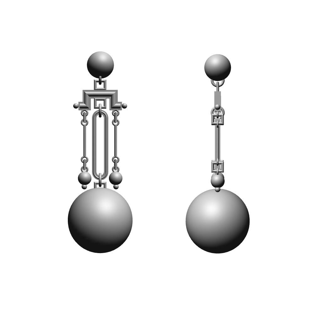 【3Dモデルデータ】ピアス15【Pierced earrings15】