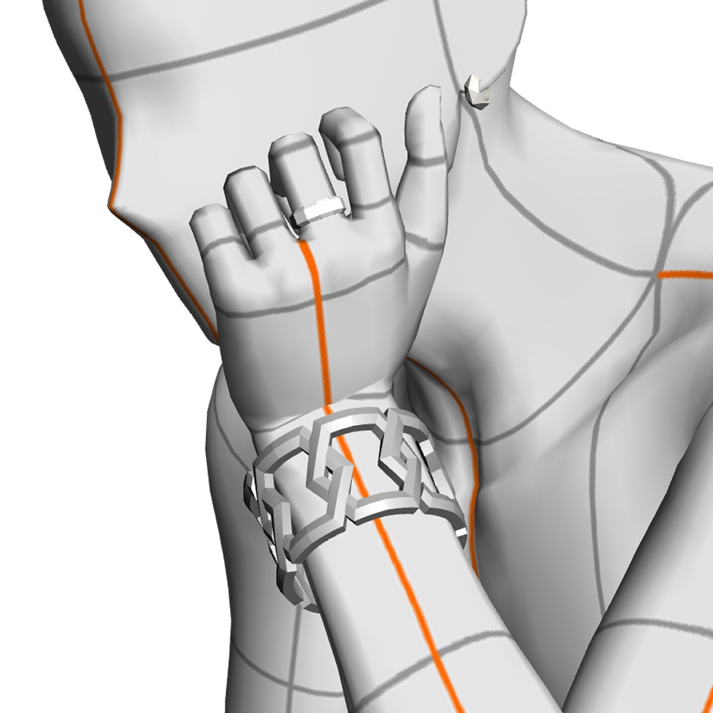 【3Dモデルデータ】ブレスレット1【bracelet1】