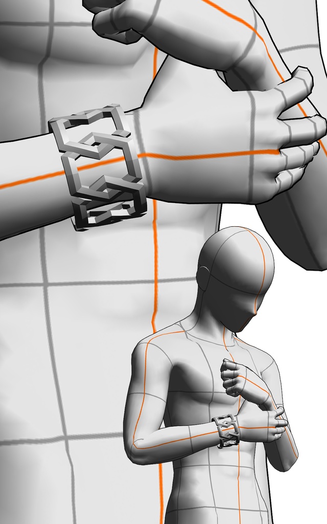 【3Dモデルデータ】ブレスレット1【bracelet1】