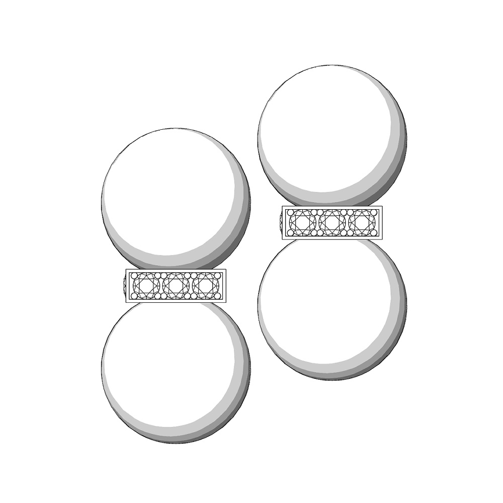 【3Dモデルデータ】ピアス16【Pierced earrings16】