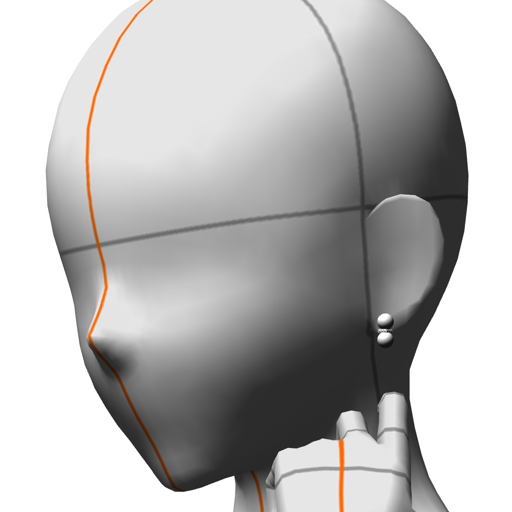 【3Dモデルデータ】ピアス16【Pierced earrings16】