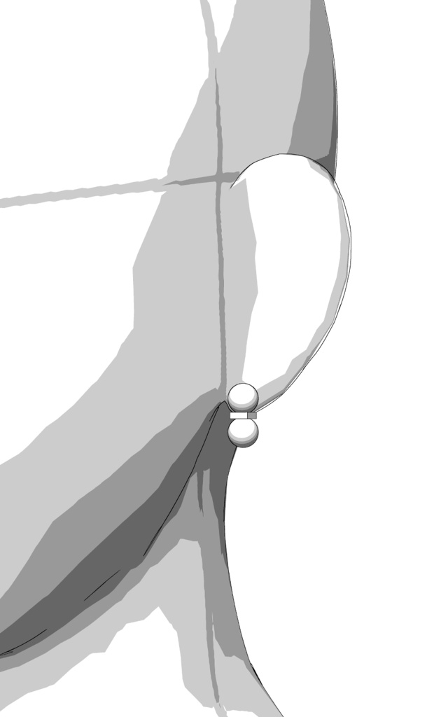 【3Dモデルデータ】ピアス16【Pierced earrings16】