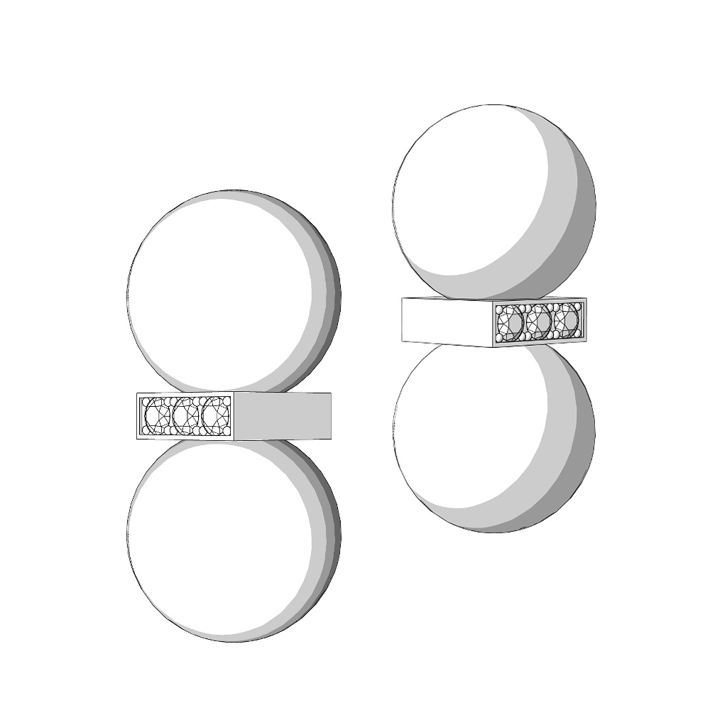 【3Dモデルデータ】ピアス16【Pierced earrings16】