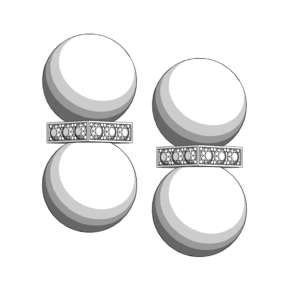 【3Dモデルデータ】ピアス16【Pierced earrings16】