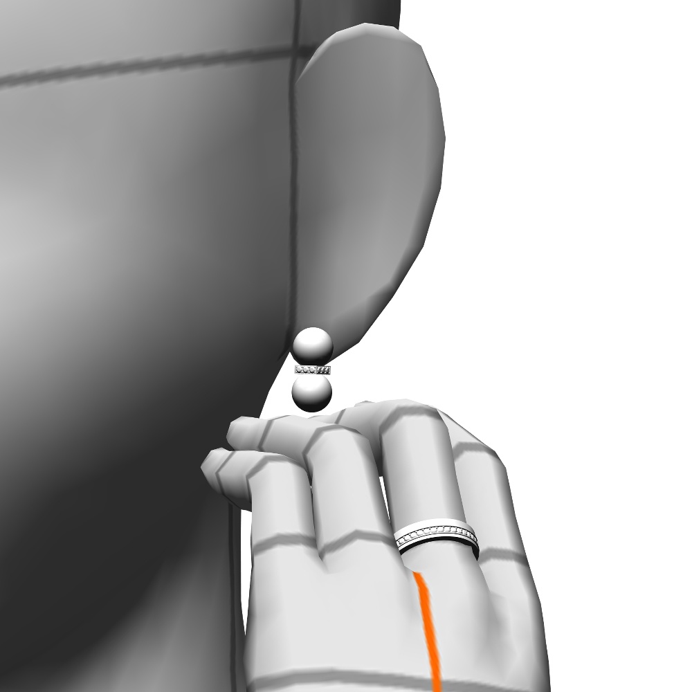 【3Dモデルデータ】ピアス16【Pierced earrings16】