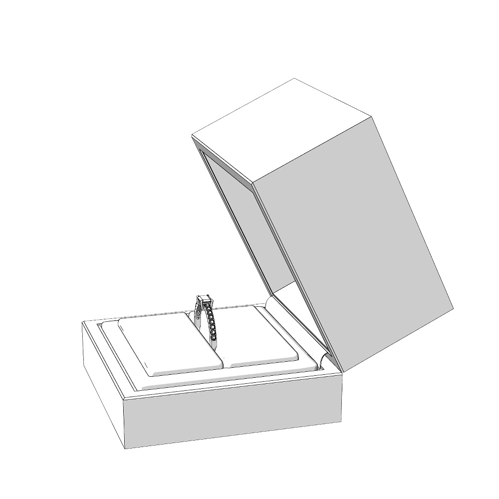 【3Dモデルデータ】リング24(ケース付き)【3D model engagement ring】