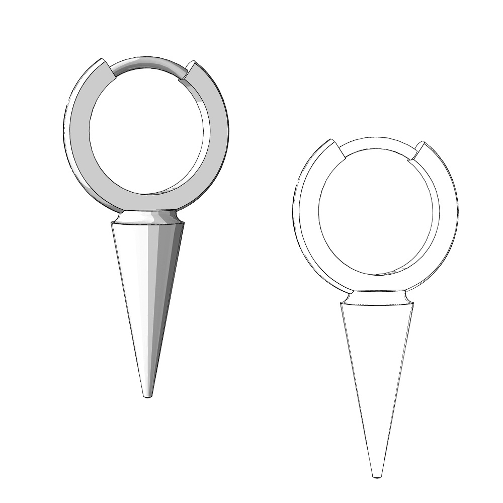 【3Dモデルデータ】ピアス17【Pierced earrings17】