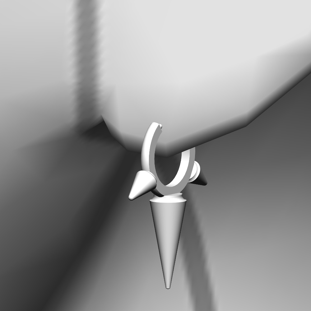 【3Dモデルデータ】ピアス17【Pierced earrings17】