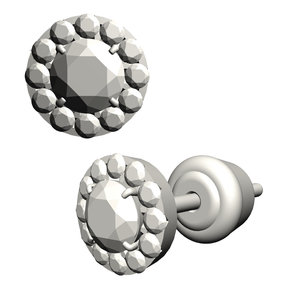 【3Dモデルデータ】ピアス10【Pierced earrings10】