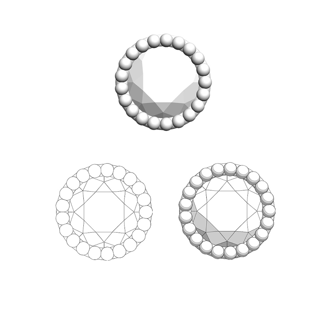 【3Dモデルデータ】ピアス18【Pierced earrings18】