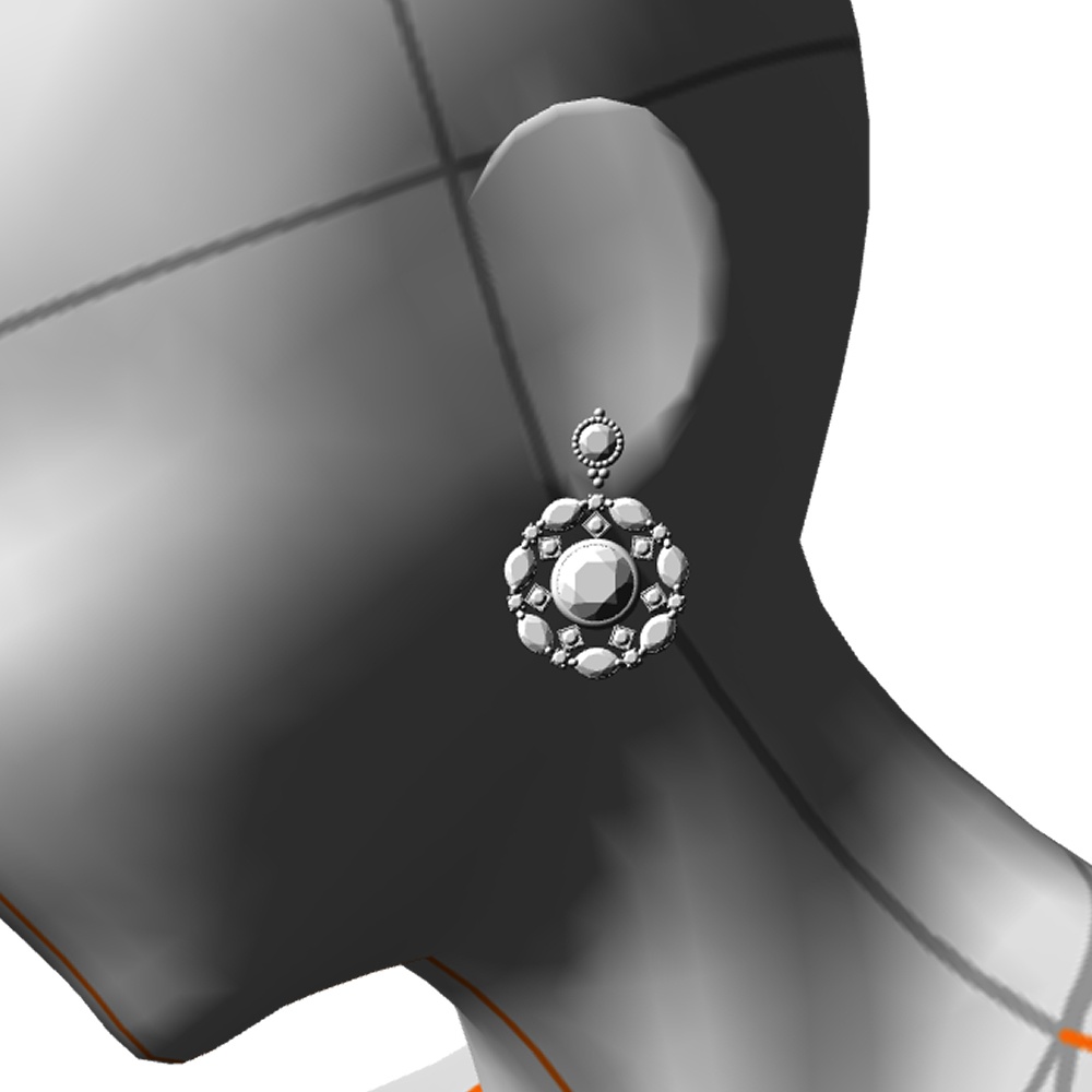 【3Dモデルデータ】ピアス18【Pierced earrings18】